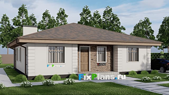 Одноэтажный дом F-12140