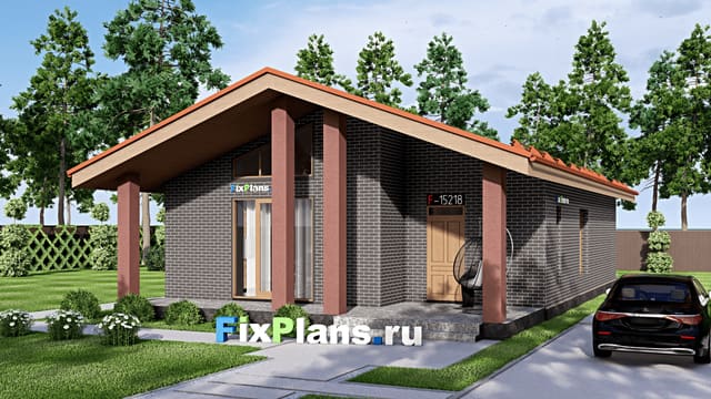 Одноэтажный дом F-15218