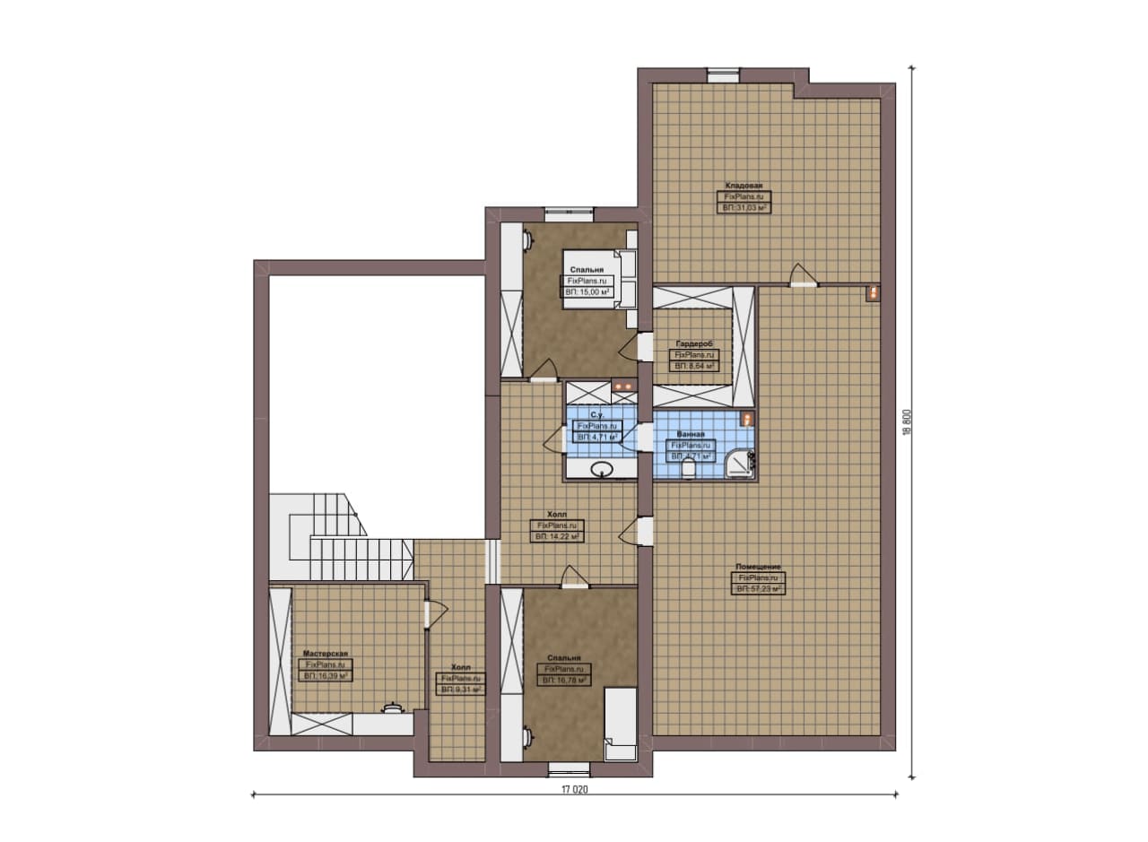 План мансардного этажа — проект F-20591