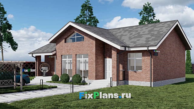 Одноэтажный дом F-0008